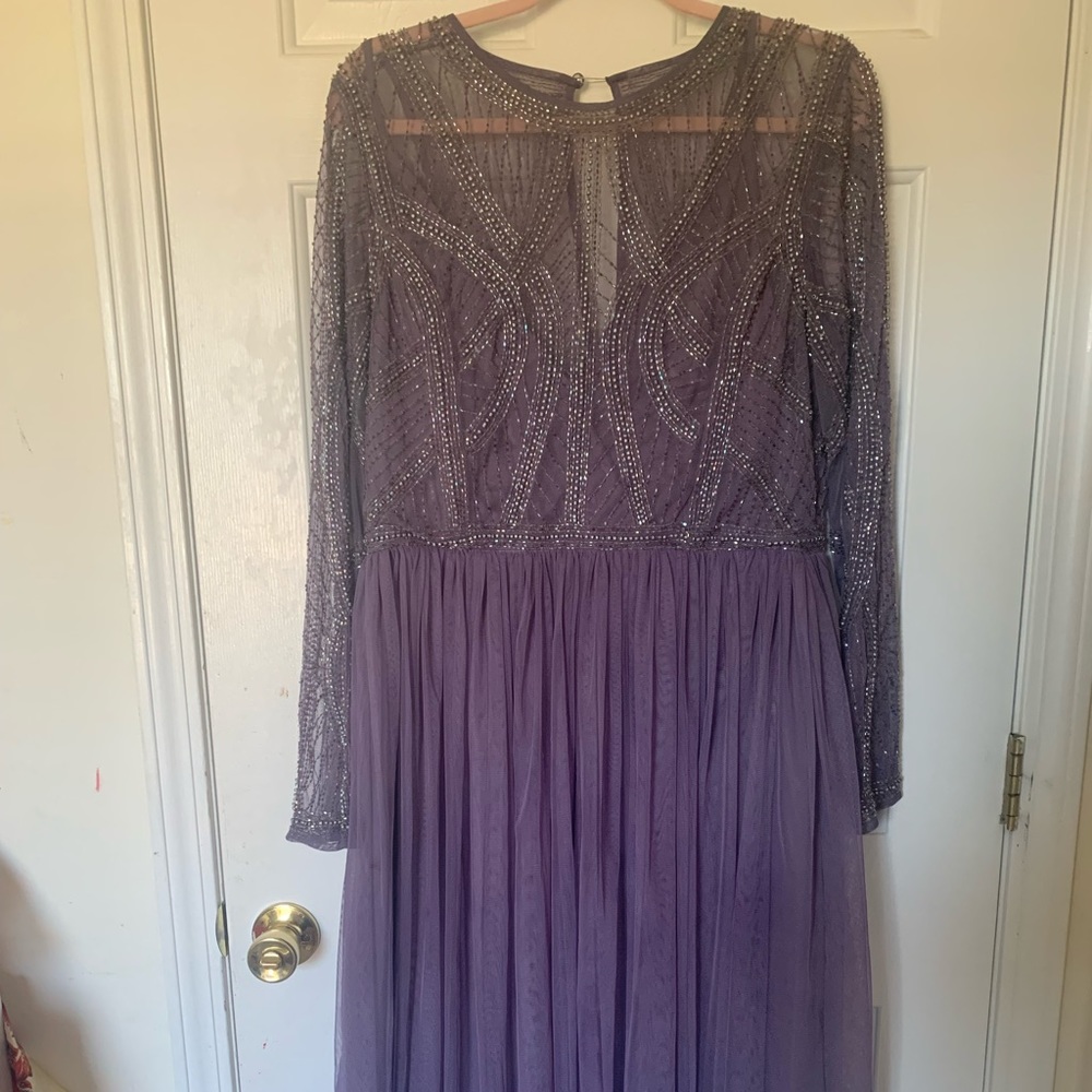 ASOS size 10 purple embellished dress